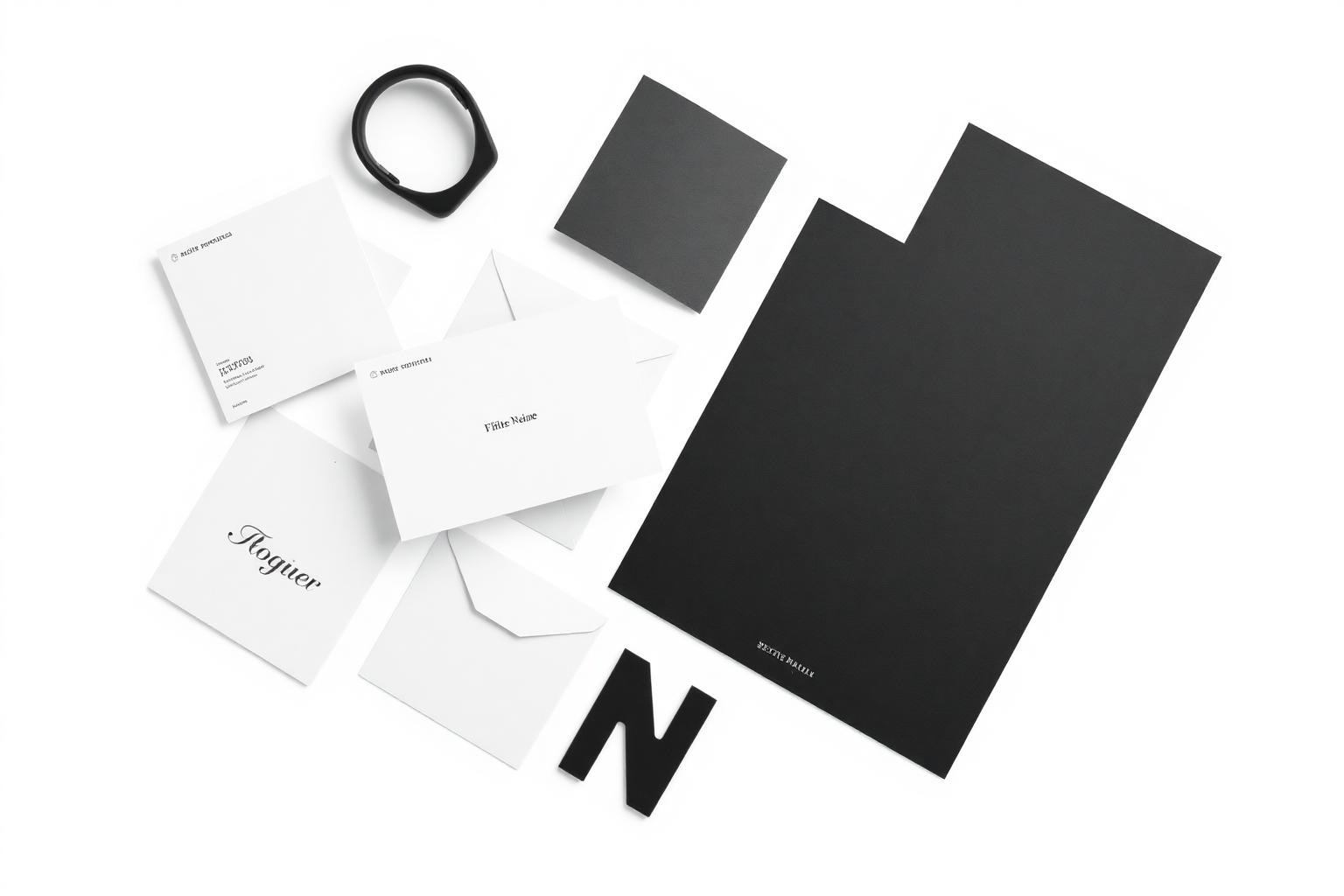 Selected monochrome identity concept
